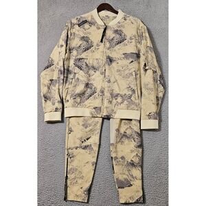 LEGENDS Carson Bomber Jacket & Pants Tracksuit Set Mountain Print Cloud Sz Small